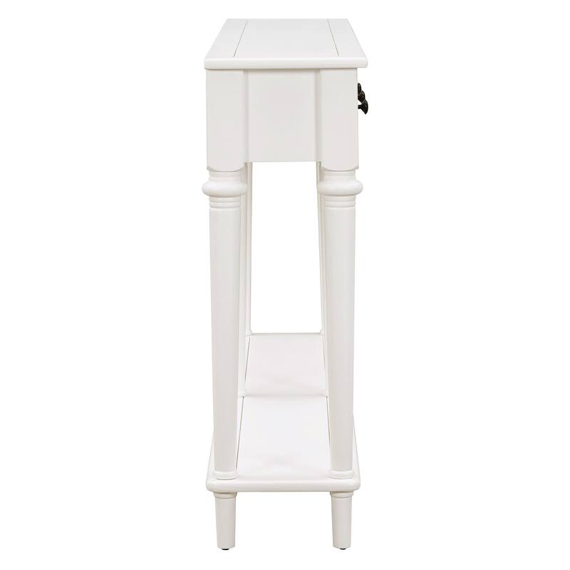 Retro Console Table with Open Shelf