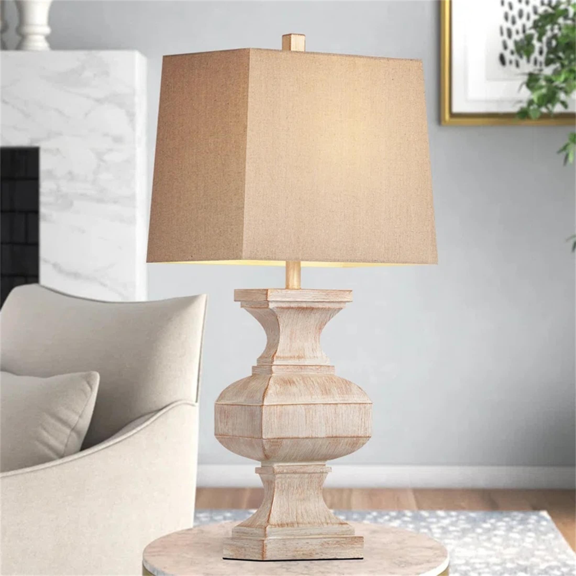 33.46-inch Large Retro ResinTable Lamp With 1 LED Bulb