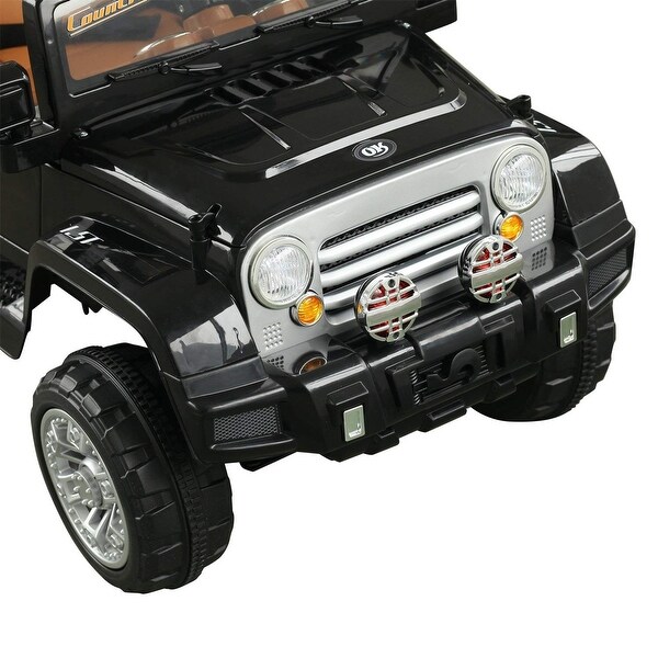 aosom 12v kids electric battery ride on toy off road car truck with remote control