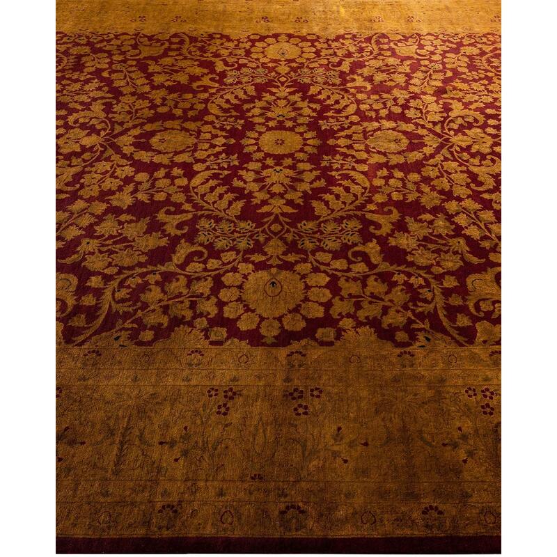 Overdyed, One-of-a-Kind Hand-Knotted Area Rug - Gold - 8' 2" x 10' 1"