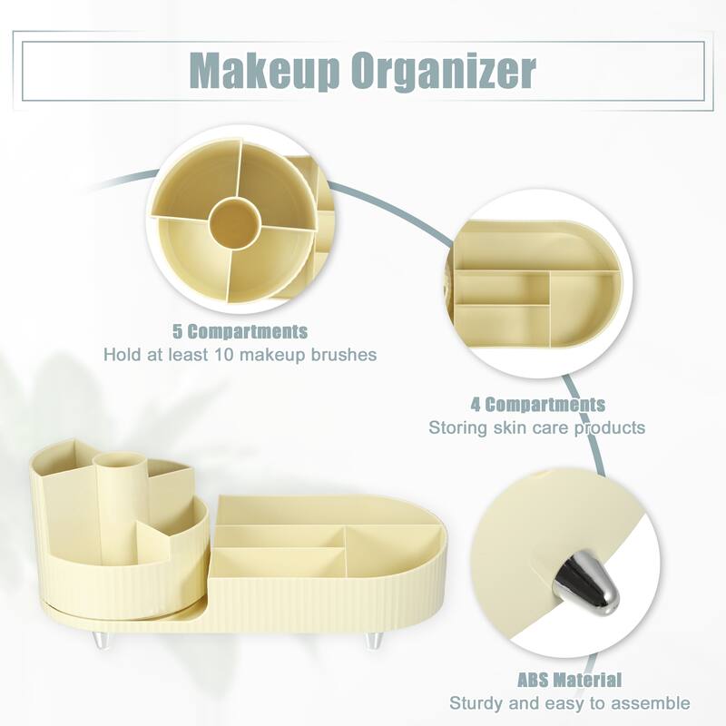 Rotating Makeup Organizer 360 Degree Rotatable Cosmetic Display Case