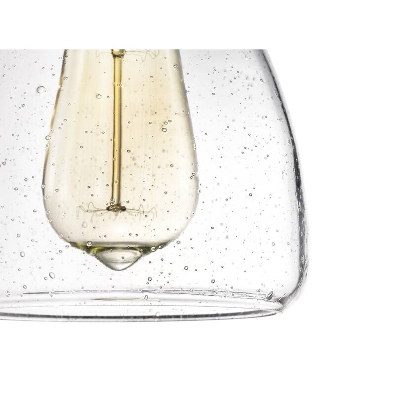 Yellowstone 1-Light Oil Rubbed Bronze Pendant with Seeded Glass Shade - Oil Rubbed Bronze