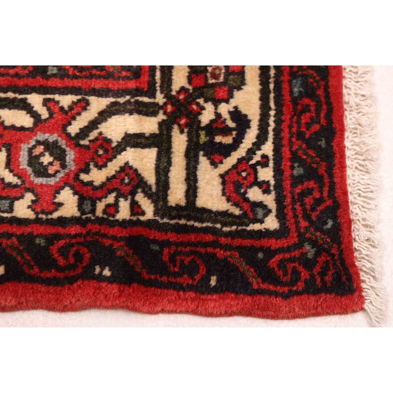 ECARPETGALLERY Hand-knotted Andelz Red Wool Rug - 3'7 x 4'11