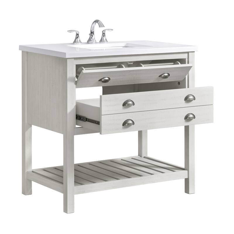 Monterey 37" Farmhouse Single Bathroom Vanity with Top