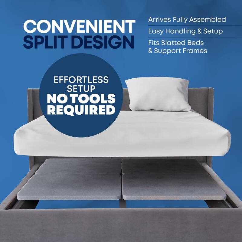 Premium 38mm Solid Surface Wood Bunkie Board Queen Size Bed Frames, 4-Piece Under Mattress Support Board, Fully Assembled.