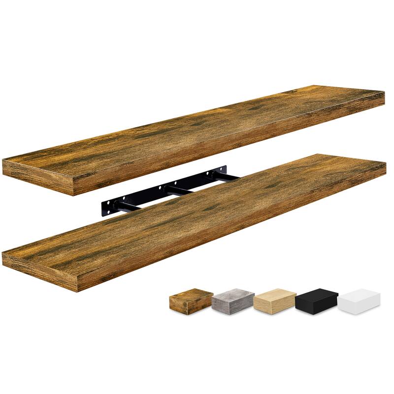 Sorbus Floating Shelves for Wall, 2 Extra Long Wall Mounted Floating Shelves - 9.25"L X 47” W X 1.5” H