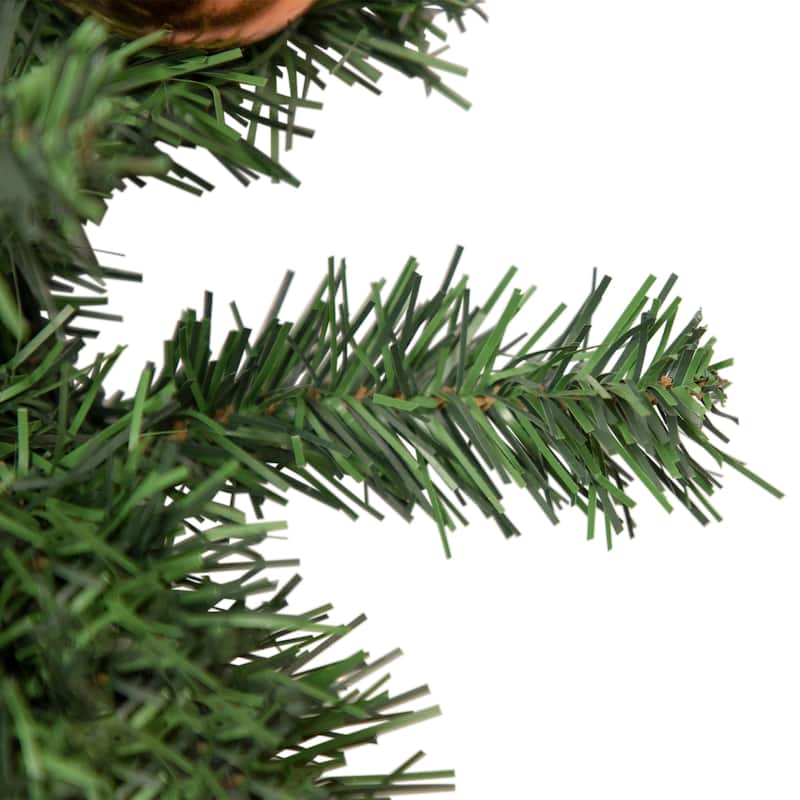 Pre-Decorated Ball Ornaments and Bow Artificial Christmas Wreath 24-Inch Unlit - 24"