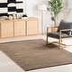 preview thumbnail 1 of 18, Home Conservatory Gravel Handwoven Jute Area Rug 2'6" x 8' Runner - Black - Runner