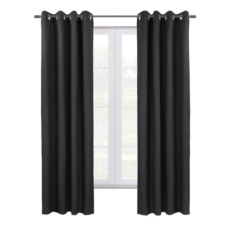 ThermaPlus Shadow Total Blackout Textured Curtain Panel