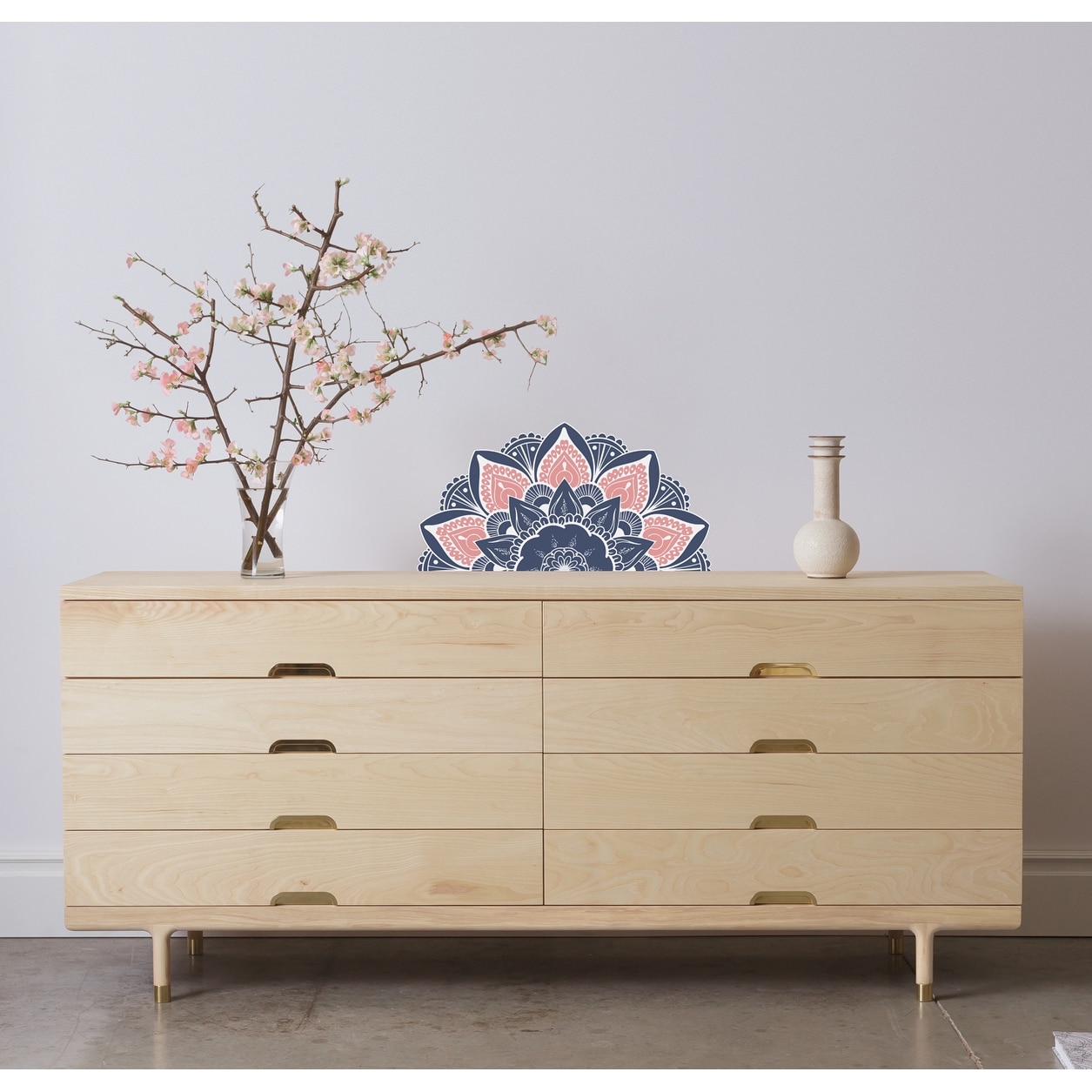 Boho Mandala Wall Decal, Boho Mandala Wall sticker, Boho-image