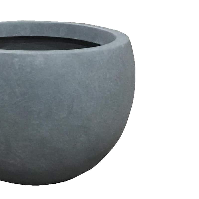 Durx-litecrete Lightweight Concrete Bowl Cement Color Planter-Large - 19.7'x19.7'x13'