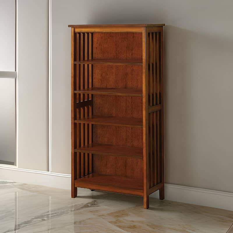 Valencia I Traditional Media Shelf, Antique Oak