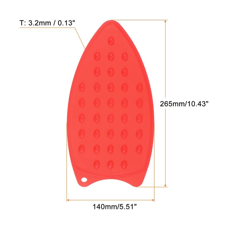 2pcs Silicone Iron Rest Pad Hot Resistant Mat Iron Rest Plate - Red