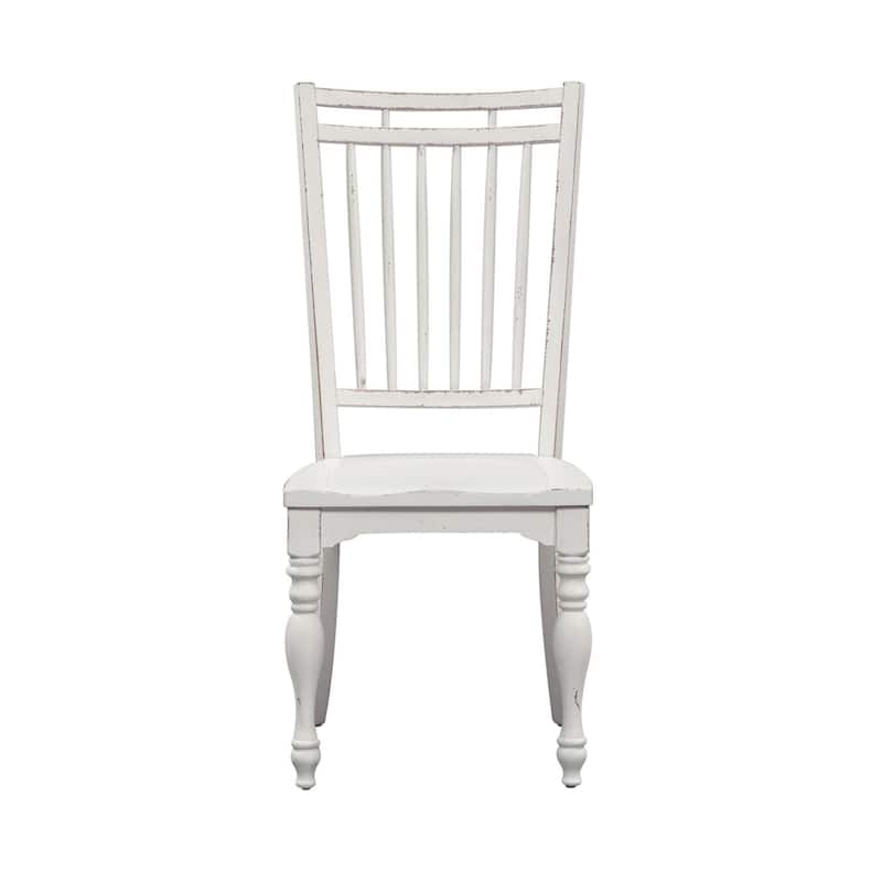 Magnolia Manor Antique White Weathered Bark Spindle Back Side Chair (Set of 2)