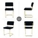 preview thumbnail 5 of 28, Teddy Dining Chair Set of 2 with Upholstered Back Accent Chair and C-Shaped Metal Legs Vanity Chair, Student Desk Chair