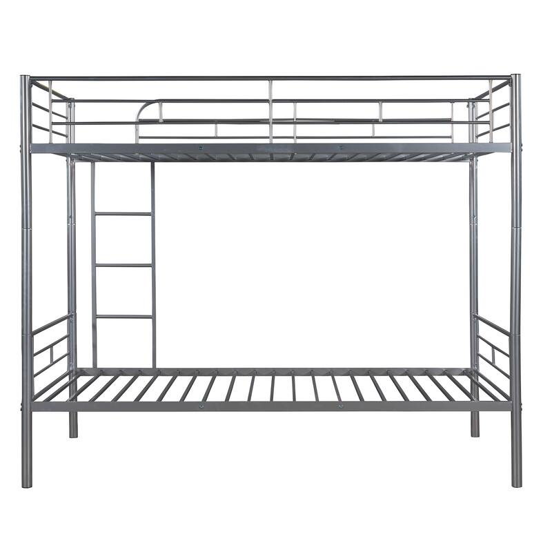 Iron Bunk Bed with Guardrails, Convertible