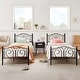 preview thumbnail 26 of 27, Black Vintage Scroll Metal Platform Bed Frames with Headboard