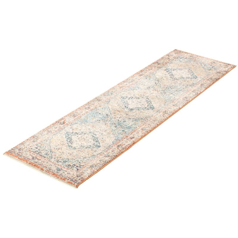 ECARPETGALLERY Machine Woven Bolivia Bijar Multi Color Rug - 2'2 x 8'0