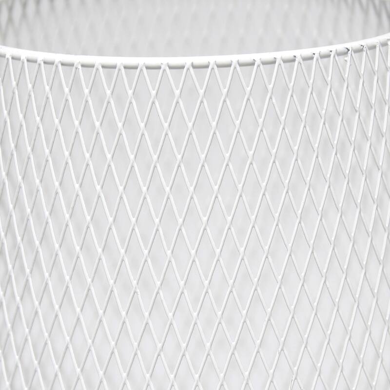 Metal Open Cage Mesh Table Lamp with Pine Wood Base - 6 x 6 x 9 in. (L x W x H)