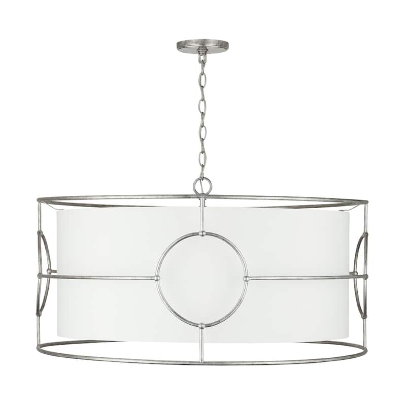 Oran 3-light Antique Silver Hanging Pendant - 6-light
