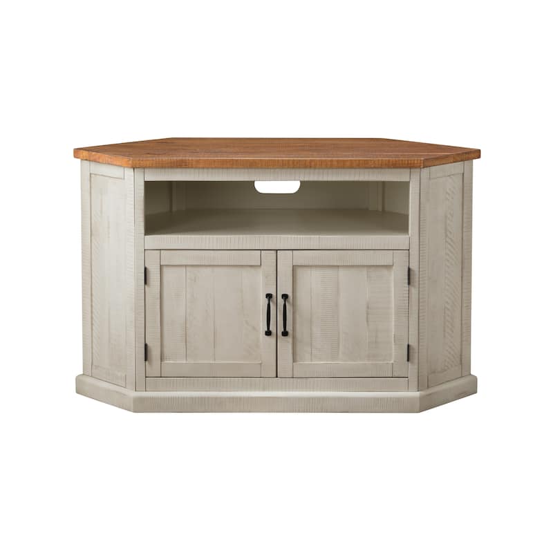 The Gray Barn Danebury Rustic 50-inch Solid Wood Corner TV Stand