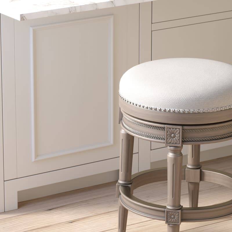 New Ridge Home Goods Chapman Counter-Height Backless Swivel Bar Stool - Counter Height