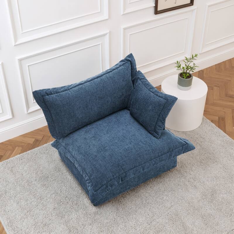 Upholstered Chenille Arm Club Chair Cloud corner cahir