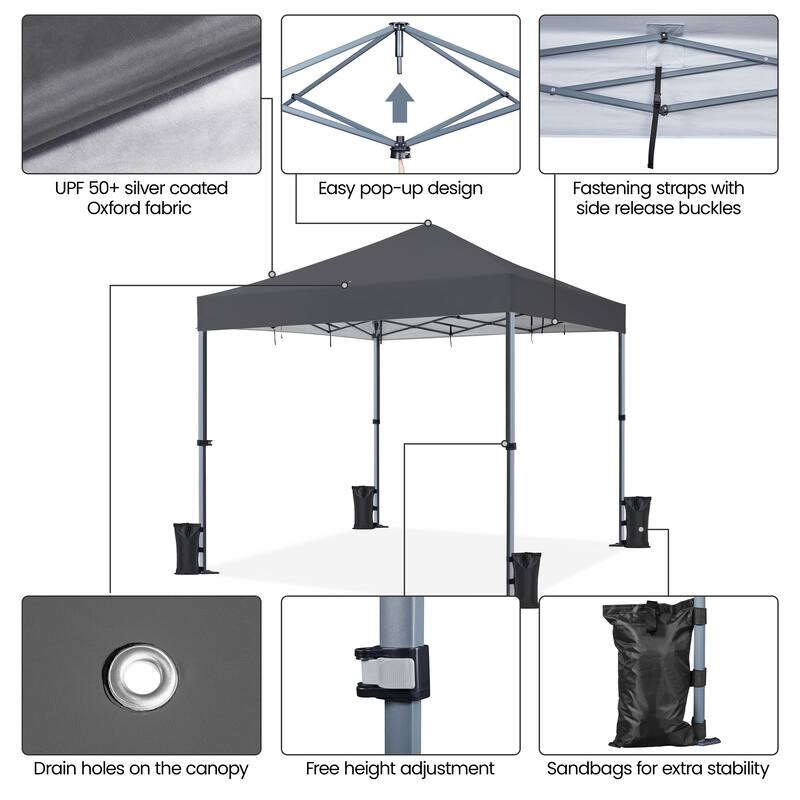 Yaheetech 12x12ft Pop-up Canopy with One-Push-To-Lock Setup Mechanism