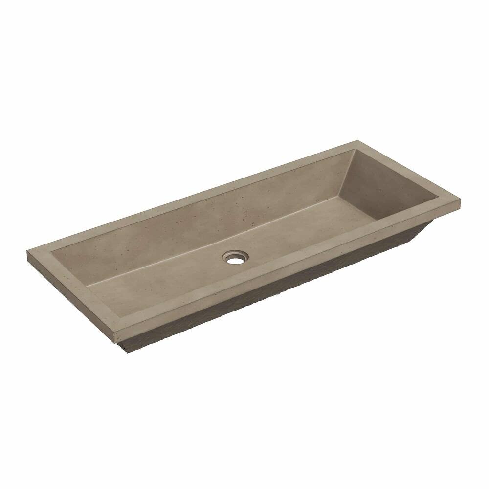 Arcata NativeStone Concrete Undermount Trough Bathroom Sink