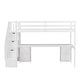 preview thumbnail 5 of 32, Twin Size Loft Bed Frame with Built-in Desk and Double Storage Drawers