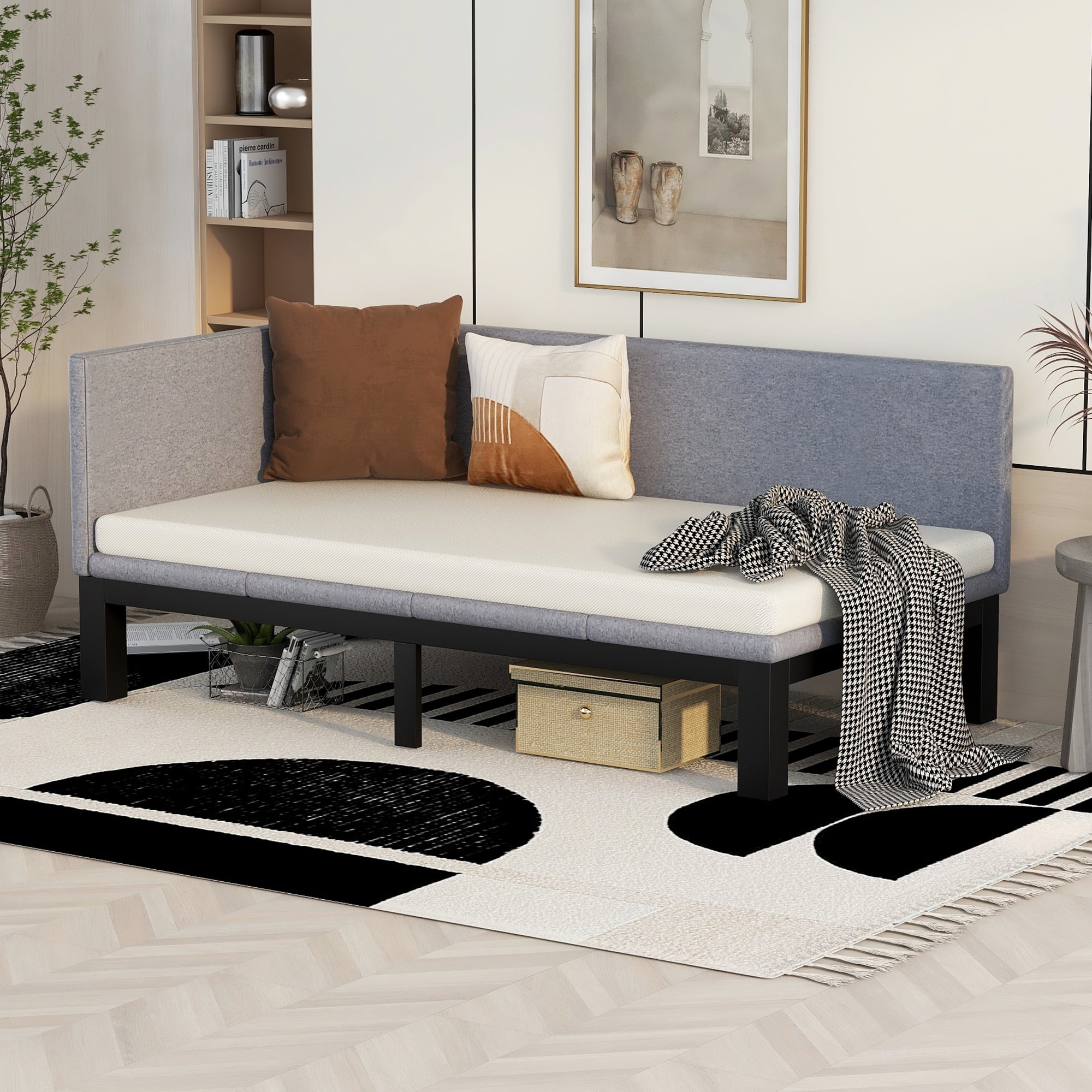Dhp mid century sale upholstered modern daybed