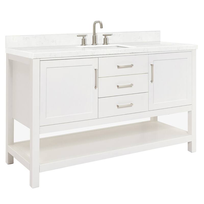 Ariel R060SCQRVO Bayhill 60" Free Standing Single Basin Vanity Set