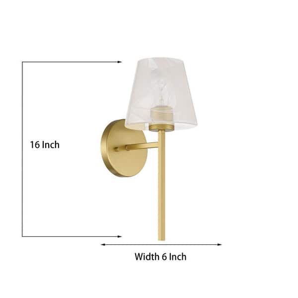 Acroma 1-light Modern Glam Gold Wall Sconce Bathroom Wallchiere