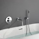 preview thumbnail 7 of 41, Solid Brass 2 Handle Wall Mounted Roman Tub Faucet With Handheld Shower