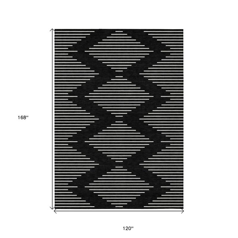 HomeRoots Geometric Transitional Rectangle Outdoor Rug