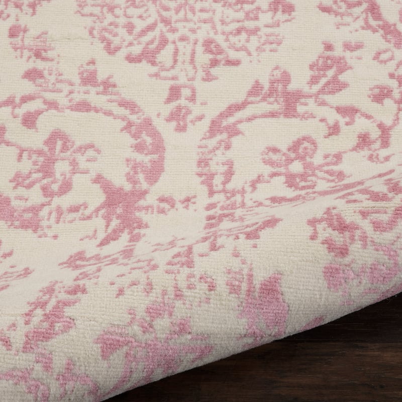 Nourison Jubilant Vintage Farmhouse Damask Area Rug