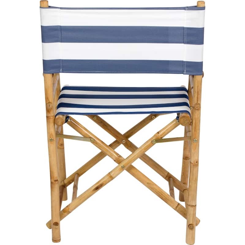Patio Indoor Outdoor Folding Bamboo Director Chair Set of 2