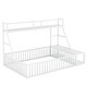 preview thumbnail 4 of 16, Kids Playhouse Full Size Floor Bed Metal Frame with Desk