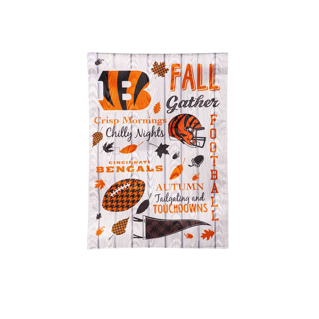 Cincinnati Bengals, Moire Flag, Garden, Fall Seasonal