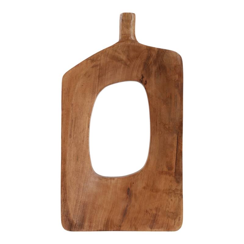 Wood Decorative Vase Cutout Center Tall Stylish Statement Decor - 10.25" x 2.5" x 18.5"