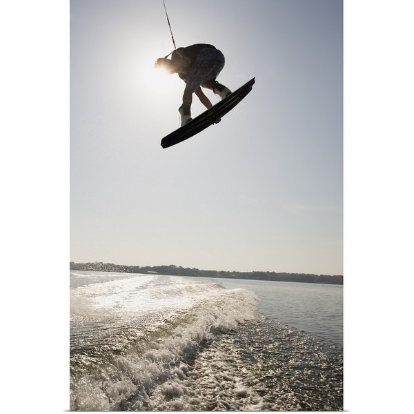 "Midair wakeboarder" Poster Print