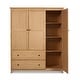 preview thumbnail 16 of 21, Grain Wood Furniture Shaker Wood 3-door Armoire - 60x72x22