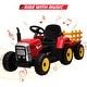 preview thumbnail 15 of 23, Lorise 35W Battery Powered Electric Tractor with Trailer for Kids 3-6 Years - 54"L x 20"W x 21"H