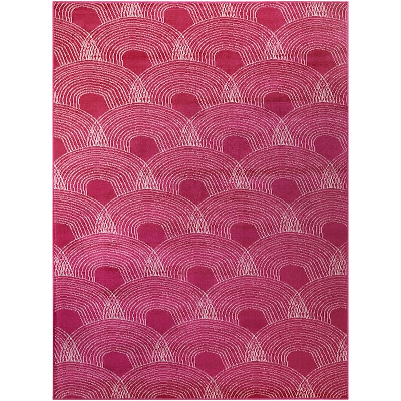 Porch & Den Schoeler Striped Scale Contemporary Indoor/Outdoor Area Rug