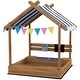 preview thumbnail 3 of 6, Wooden Sandbox, for 3-7 Years Old Kids - Multi