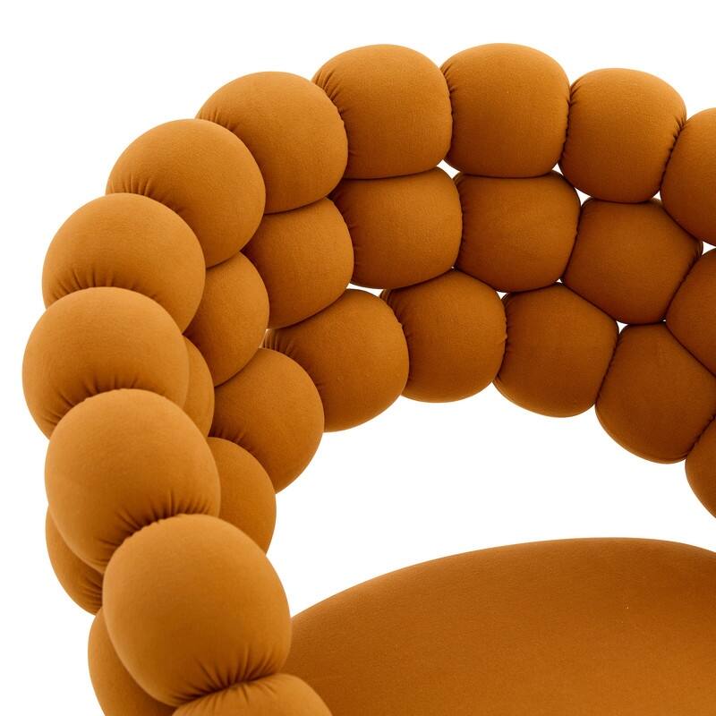 Set of 2 Velvet Bubble Link Chairs - Modern Sculptural Seating for Dining & Living Rooms