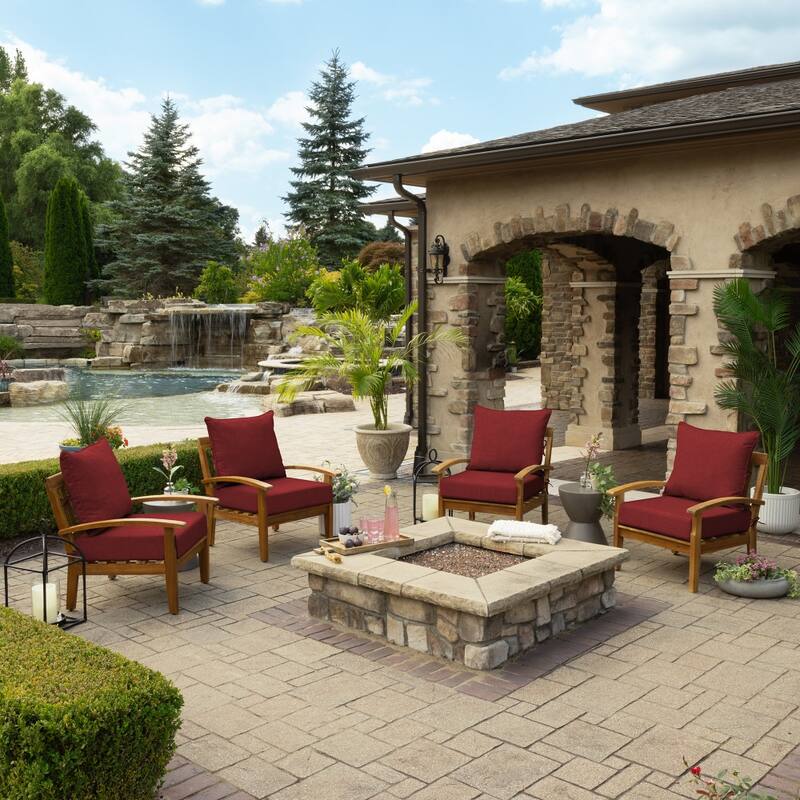 ARDEN Foam Outdoor Deep Seat Cushion Set, 24 x 24