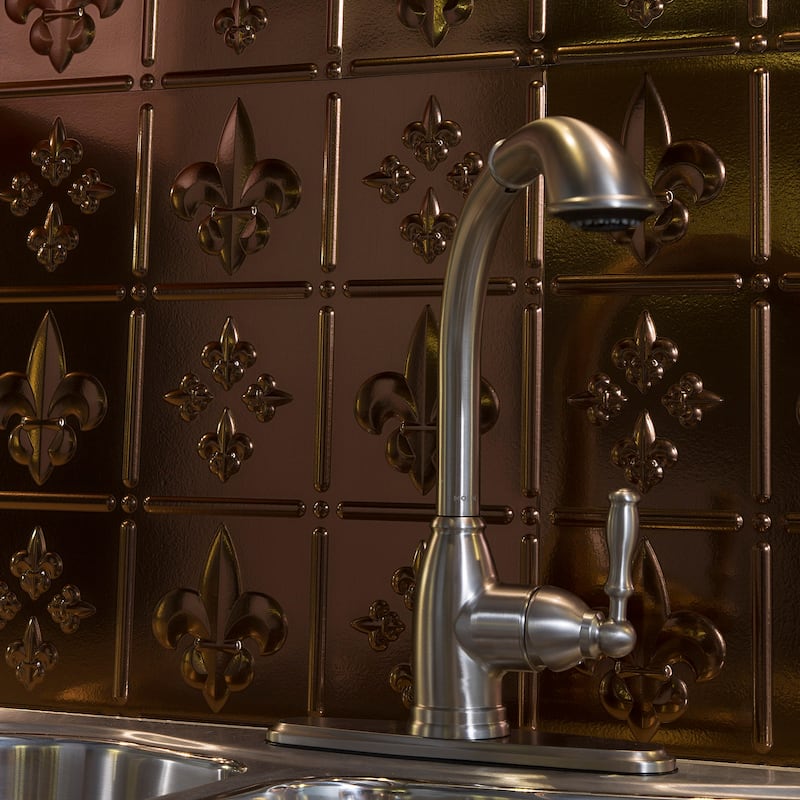 FASÄDE Fleur de Lis Decorative Vinyl Backsplash Panel