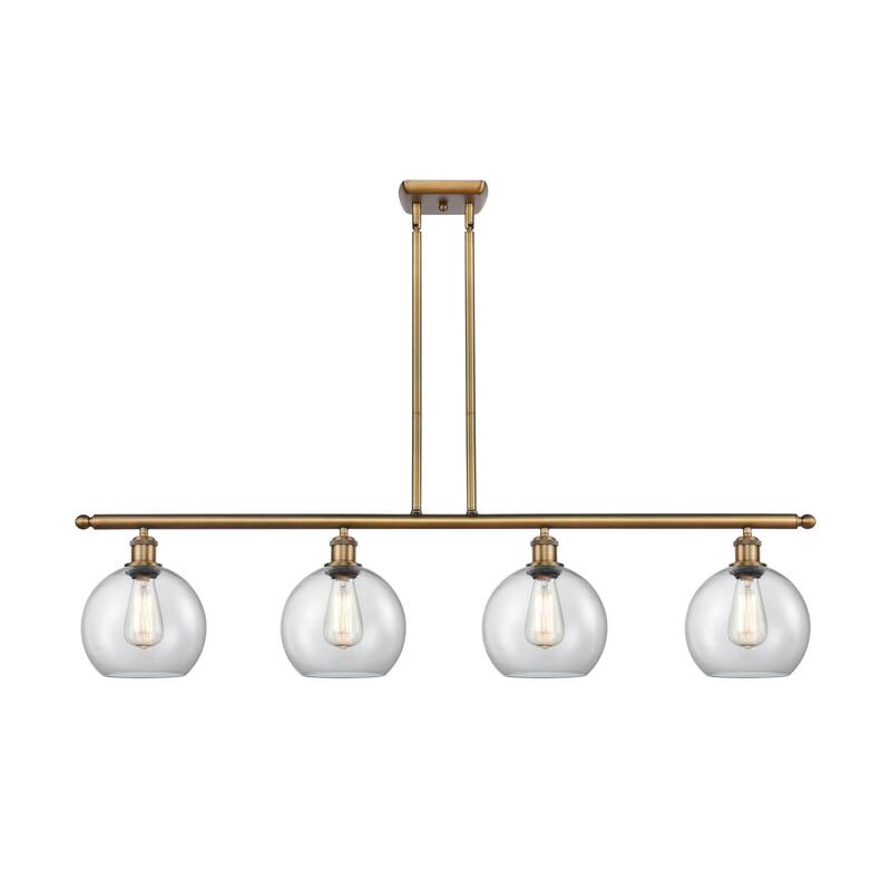 Innovations Lighting 516-4I-10-48 Athens Linear Athens 4 Light 48" - Brushed Brass / Clear