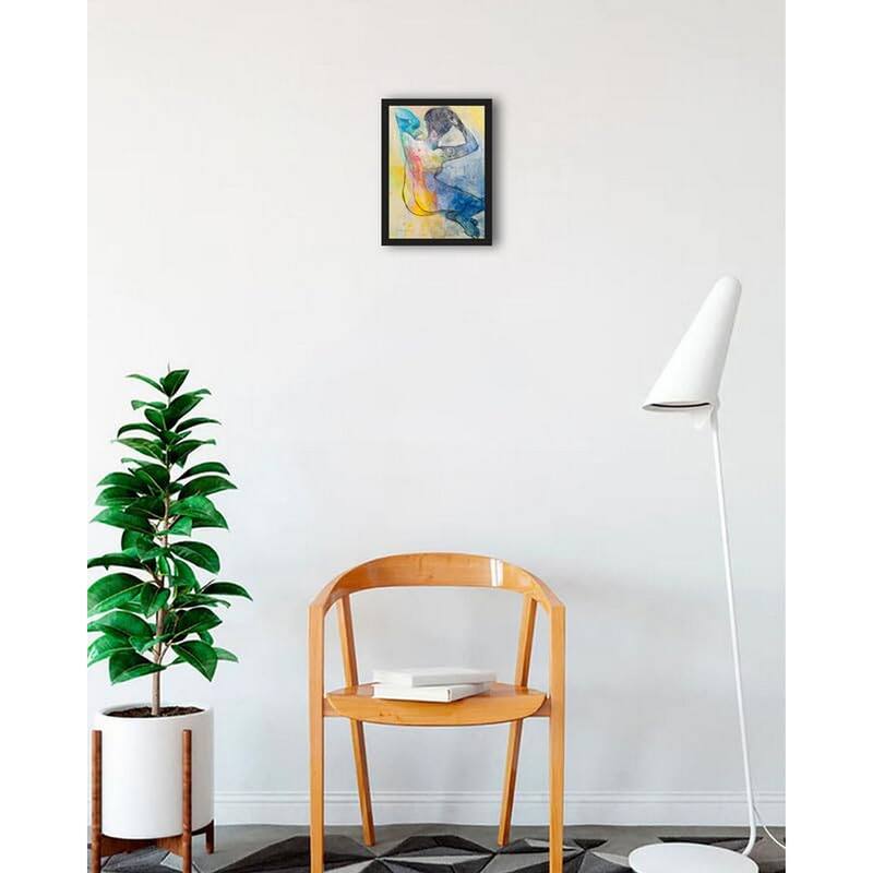 Floral Figures III Framed Poster - 12 x 18 Inch - Black